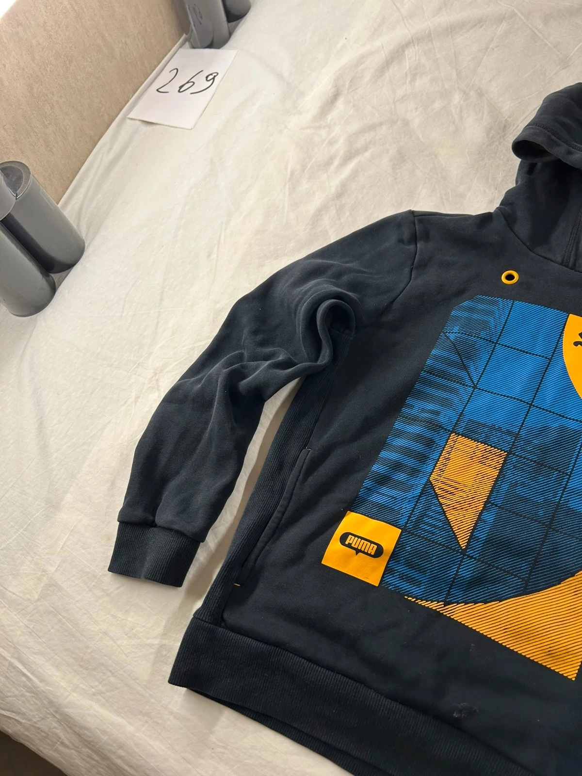 Black hoodie with puma print size 12 years – photo 9